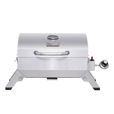 Royal Gourmet Gas Stainless Steel Portable BBQ Tabletop Grill with Folding Legs and Lockable Lid, 10,000 BTU, GT1001