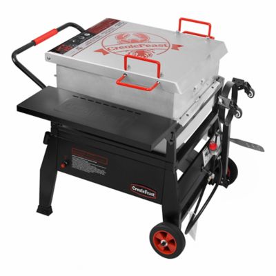 Creole Feast Propane Gas 90 qt. Single Sack Crawfish Boiler with Folding Cylinder Mounting Bracket and Stirring Paddle, CFB1001A
