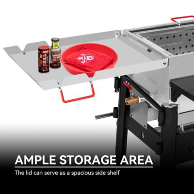 Image showing  90 qt. Single Sack Propane Gas Crawfish Boiler with Folding Cylinder Mounting Bracket and Stirring Paddle