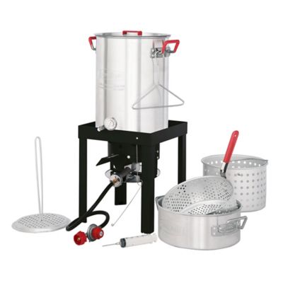 Creole Feast 36 in. Stainless Steel Strainer, Wire Skimmer and Mesh Scoop,  Crawfish Long Ladle Accessories, SKM3602 at Tractor Supply Co.