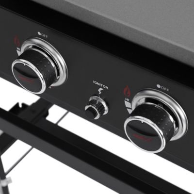 Image showing 6 th Royal Gourmet 4-Burner Propane Gas Flat Top Grill and Griddle with Side Table and Cover, 766 sq. in., Black