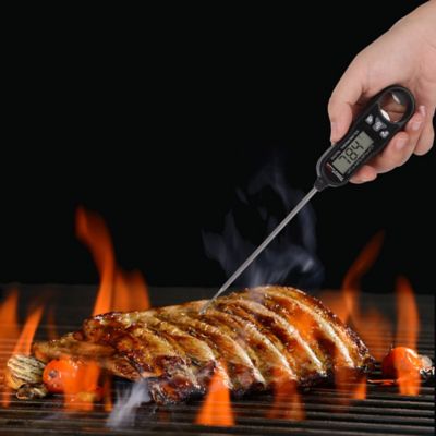 Image showing 7 th Royal Gourmet Instant Read Digital Meat Food Thermometer, Waterproof Digital Kitchen Cooking, Black, TW1001