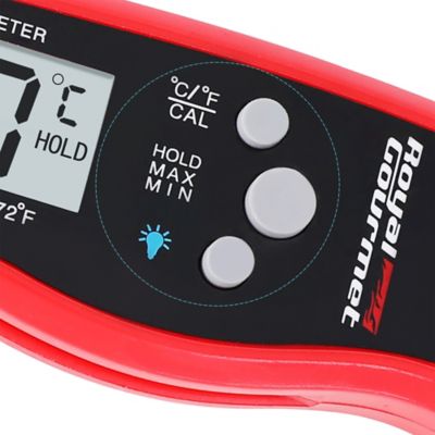 Image showing  Instant Read Meat Food Thermometer, Waterproof Digital Kitchen Cooking Food Foldable Probe, Red