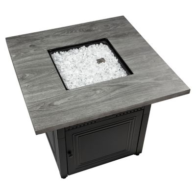 Image showing  37.8 in. The Dakota Dual Heat Propane Gas Outdoor Fire Pit/Patio Heater with Wood Look Resin Mantel