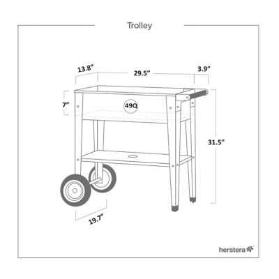 Image showing  Garden Trolley, Black