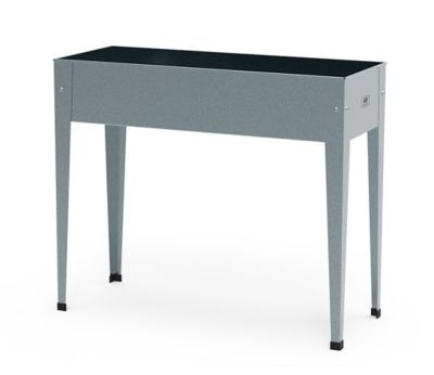 Herstera 72 qt. Galvanized Steel Raised Planter, Silver