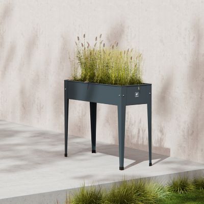 Image showing  72 qt. Galvanized Steel Raised Planter, Anthracite