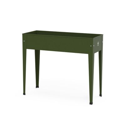 Herstera 72 qt. Galvanized Steel Raised Planter, Green