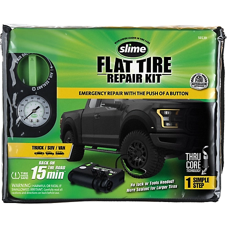 Slime Flat Tire Repair Kit for Trucks/SUVs/Vans