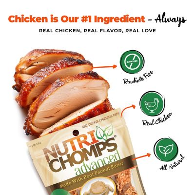 Image showing  Advanced 6 in. Peanut Butter Flavor Twists with Real Chicken, 4 ct.