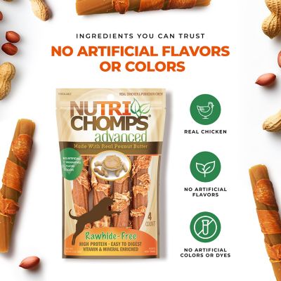 Image showing  Advanced 6 in. Peanut Butter Flavor Twists with Real Chicken, 4 ct.