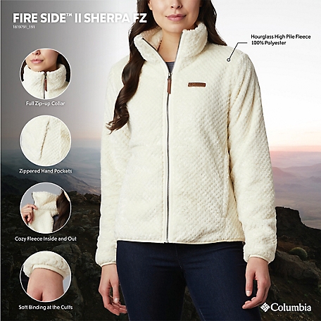 Columbia Women's Fire Side II Sherpa Full Zip, Aqua Haze, Small at