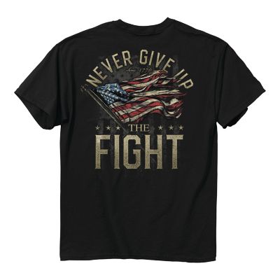 Buck Wear Men's Never Give Up T-Shirt