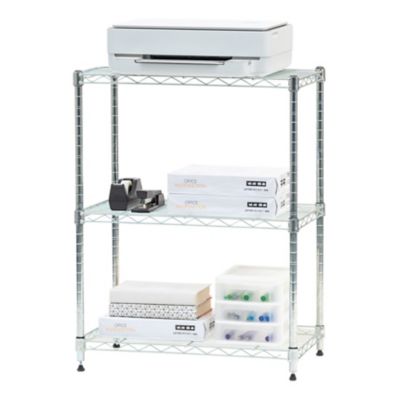 3 Tier Metal Wire Shelving Unit 596035, Mainstays 3 Piece Wire Shelves White