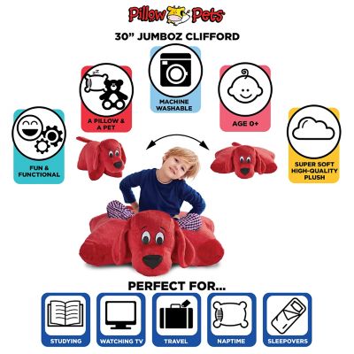Image showing  Jumbo Clifford the Big Red Dog Pillow Toy