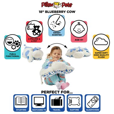 Image showing  Sweet Scented Blueberry Cow Pillow Toy