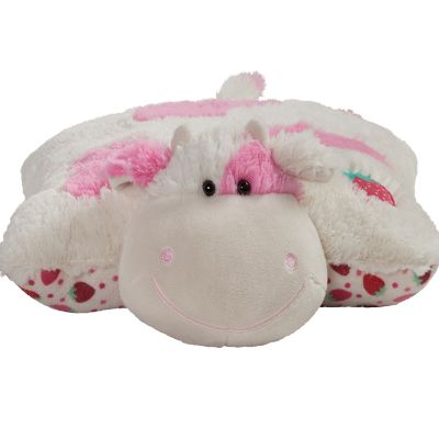 Image showing  Jumbo Strawberry Milkshake Cow Pillow Toy