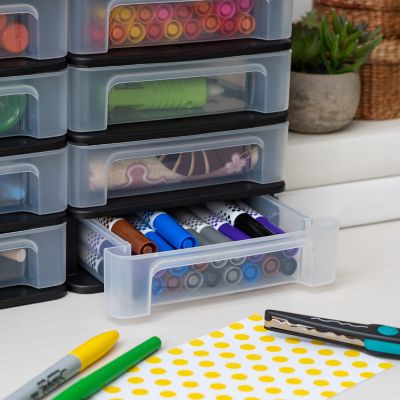 Image showing  4-Drawer Compact Desktop System, Black, 2-Pack