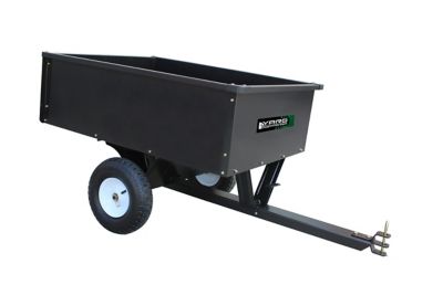 Yard Commander 10 Cu. Ft. Steel Tow Behind Dump Cart, 400 lb. Capacity, Pneumatic Tires, Powder Coat Finish, Removable Tailgate