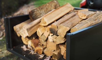 Image showing 6 th Yard Commander 10 cu. ft. 400 lb. Capacity Steel Tow-Behind Dump Cart, Pneumatic Tires, Powder Coat Finish, Removable Tailgate