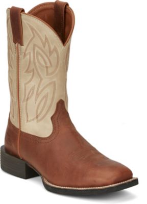 Justin Men's Canter Square Toe Western Boots, 11 in.