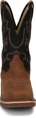 Image showing 3 th Justin Men's Commander Resistor Square Nano Composite Toe Work Boots, 11 in.