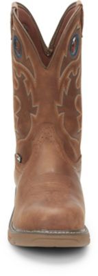 Image showing 3 th Justin Men's Rush Nano Round Composite Toe Waterproof Work Boots, 11 in.