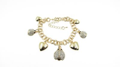 Buddy G's Unisex Ladybug Delight Pin Charm Bracelet