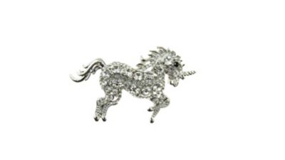 Buddy G's Magical Unicorn Rhinestone Brooch Pin