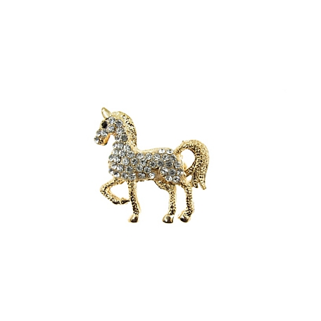 Buddy G's Magnificent Filly Horse Crystal Rhinestone Brooch Pin