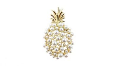 Buddy G's Tropical Pineapple Pearl Brooch Pin