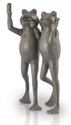 Image showing  Selfie Frog Friends Garden Sculpture, 21.5 in. x 13 in. x 11 in.