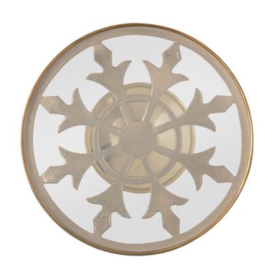 Image showing  Faux de Lys Polished End Table, Brass