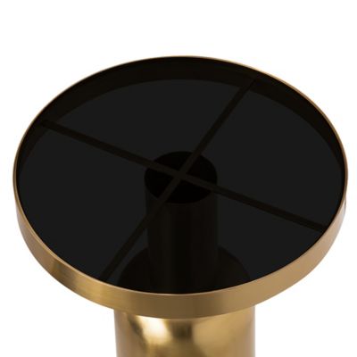 Image showing  Pillar End Table, Gold