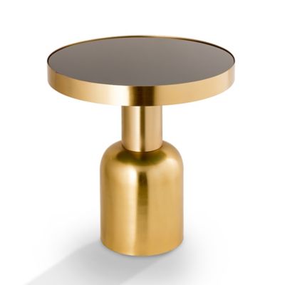 Image showing  Pillar End Table, Gold