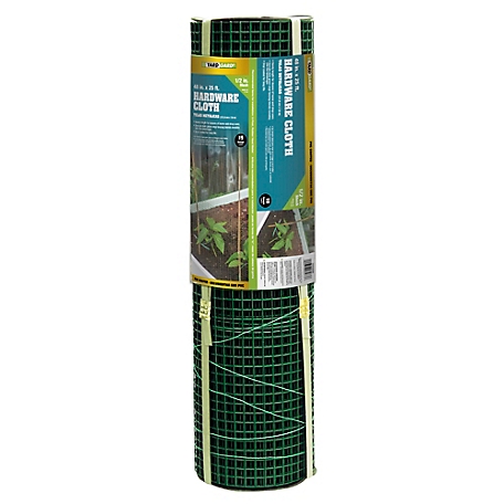 YARDGARD 4 ft. x 25 ft. Hardware Cloth with Green PVC 1/2 in. Mesh