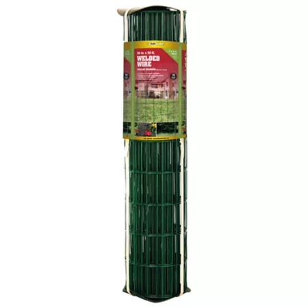 YARDGARD 50' x 3' Welded Wire with 4" x 2" Green PVC Coated Mesh Welded Wire Fencing