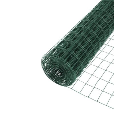 Image showing  50 ft. x 4 ft. Welded Wire with Green PVC-Coated 4 in. x 2 in. Mesh