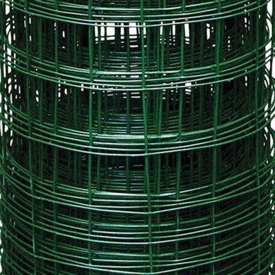 Image showing  50 ft. x 28 in. Green PVC-Coated Garden Fence
