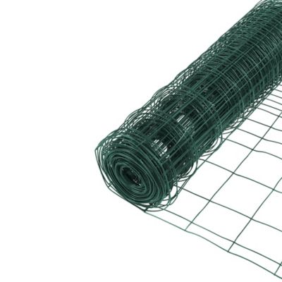 Image showing  50 ft. x 28 in. Green PVC-Coated Garden Fence
