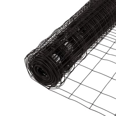 Image showing  50 ft. x 2.3 ft. Black PVC-Coated Garden Fence