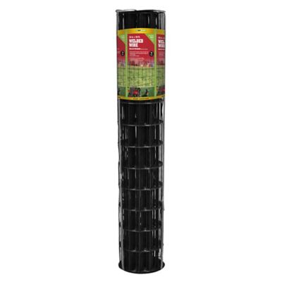 YARDGARD 50 ft. x 3 ft. Welded Wire Fence with Black PVC 3 in. x 2 in. Mesh