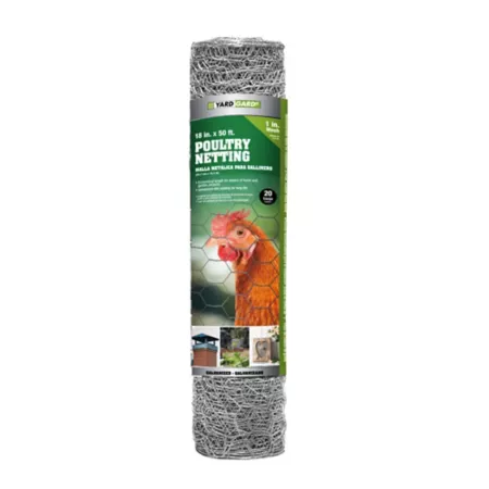 YARDGARD 50' x 1.5' Poultry Netting with 1" Mesh Horse & Field Fencing