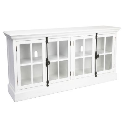 Crestview Collection 4-Door Coventry White Oak Media Console