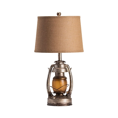 Crestview Collection 26.75 in. H Oil Lantern Table Lamp with Night Light