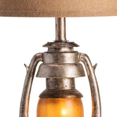 Image showing  26.75 in. H Oil Lantern Table Lamp with Night Light