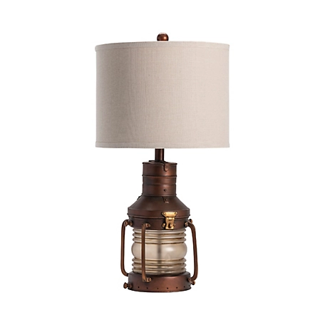Crestview Collection 27 in. H Lantern Table Lamp, Copper
