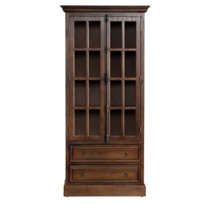 Crestview Collection 2-Drawer/2-Door Hawthorne Estate Glass Cabinet, 79 in.