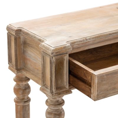 Image showing  Abbott Console Table, 68 in. x 14 in. x 34 in., White Wash/Tan
