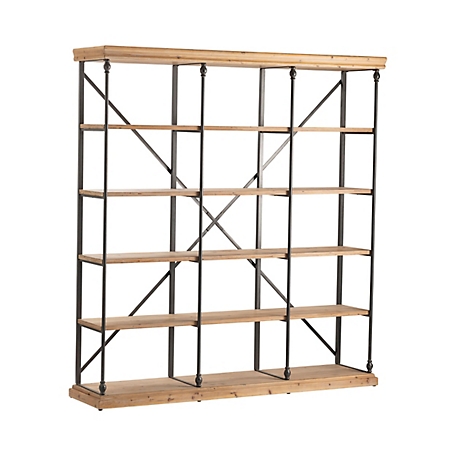Crestview Collection 3-Section La Salle Metal and Wood Bookshelf